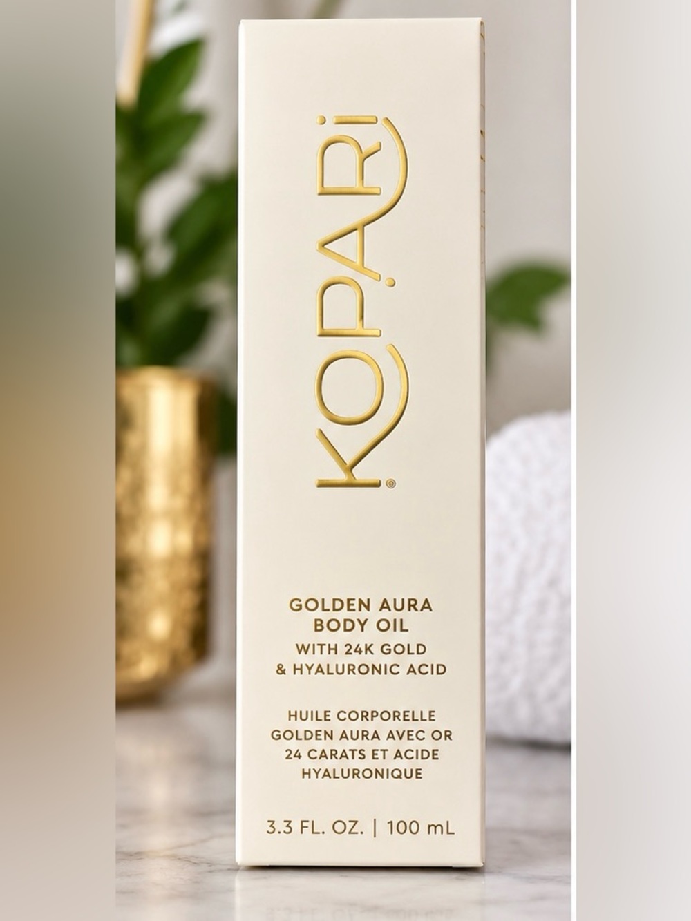Kopari Golden Aura Body Oil 24K Gold Hyaluronic Acid 3.3 oz NEW